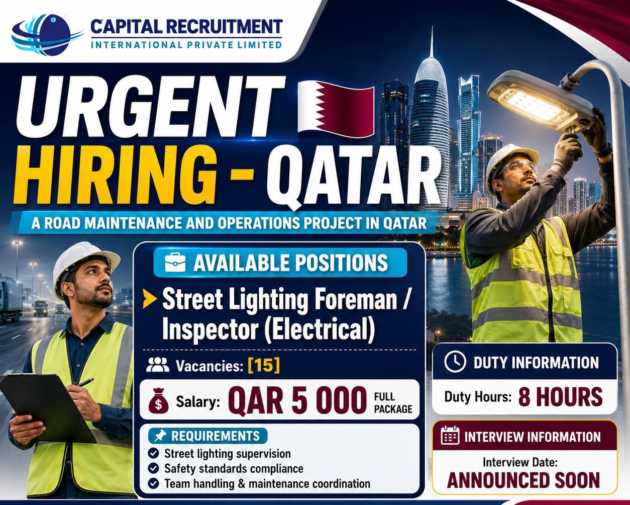 STREET LIGHTING FOREMAN / INSPECTOR ( ELECTRICAL )